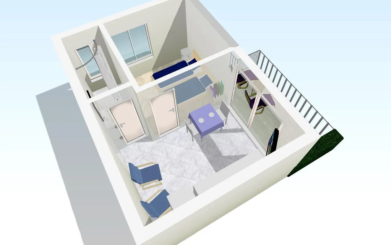 Beautiful Apartment For Two Persons With Sea View In Trogir Near The Beach